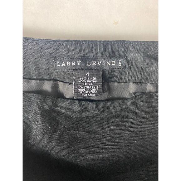 Cottagecore Larry Levine Linen Blend Floral Beaded Skirt Size 4 - Picture 6 of 7